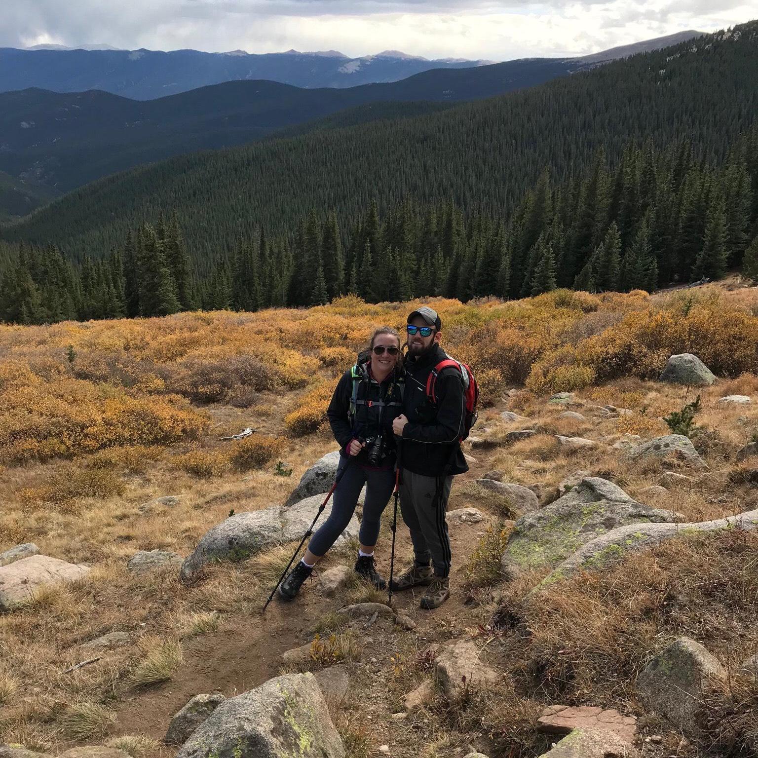 Great view after a long hike to the top of a mountain in Colorado.