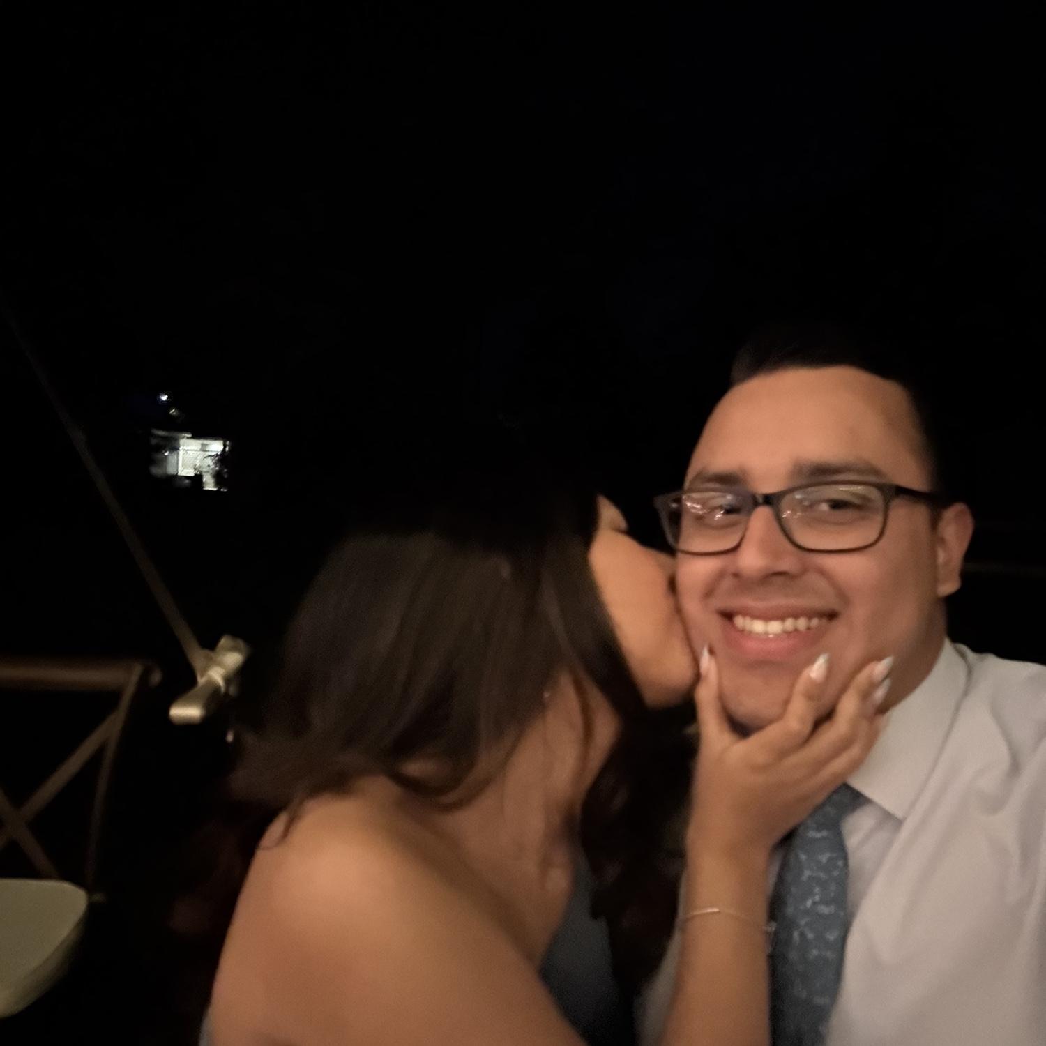 Our first wedding together