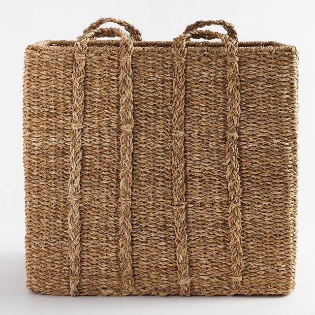 Safi Tall Rectangular Basket - Natural