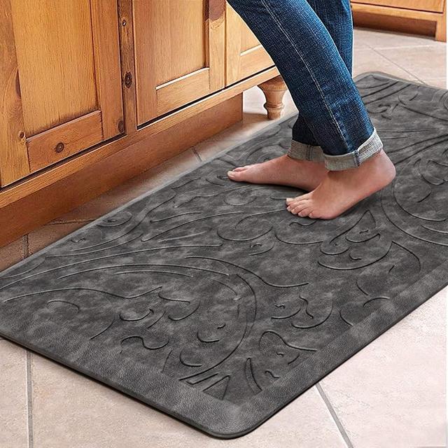 KMAT Kitchen Mat Cushioned Anti-Fatigue Floor Mat Waterproof Non-Slip Standing Mat Ergonomic Comfort Floor Mat Rug for Home,Office,Sink,Laundry,Desk 20"(W) x 39"(L),Grey