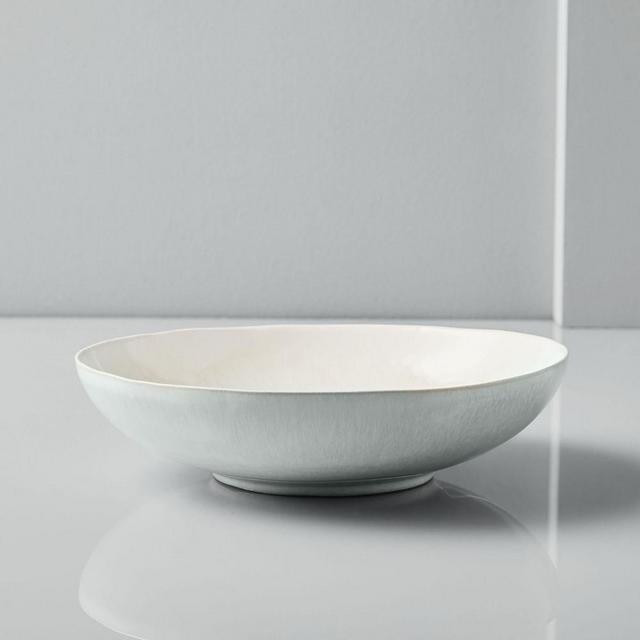 Reactive Glaze Large Pasta Bowl, Set of 4, White