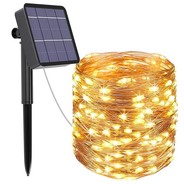 Kolpop Solar String Lights Outdoor, 78.7FT 240LED Solar Christmas Lights 8 Modes Copper Wire Solar Fairy Lights Outdoor Waterproof for Christmas Tree, Garden, Yard, Party, Camping, Patio,(Warm White)