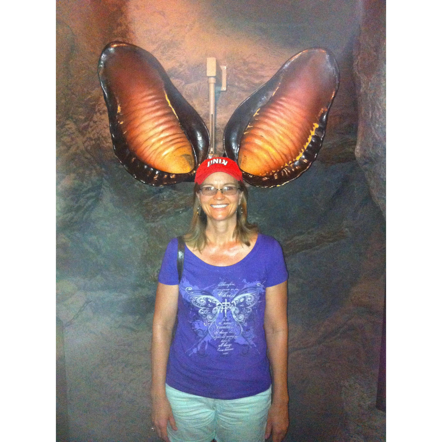trying on Bat ears- If only I listen that well