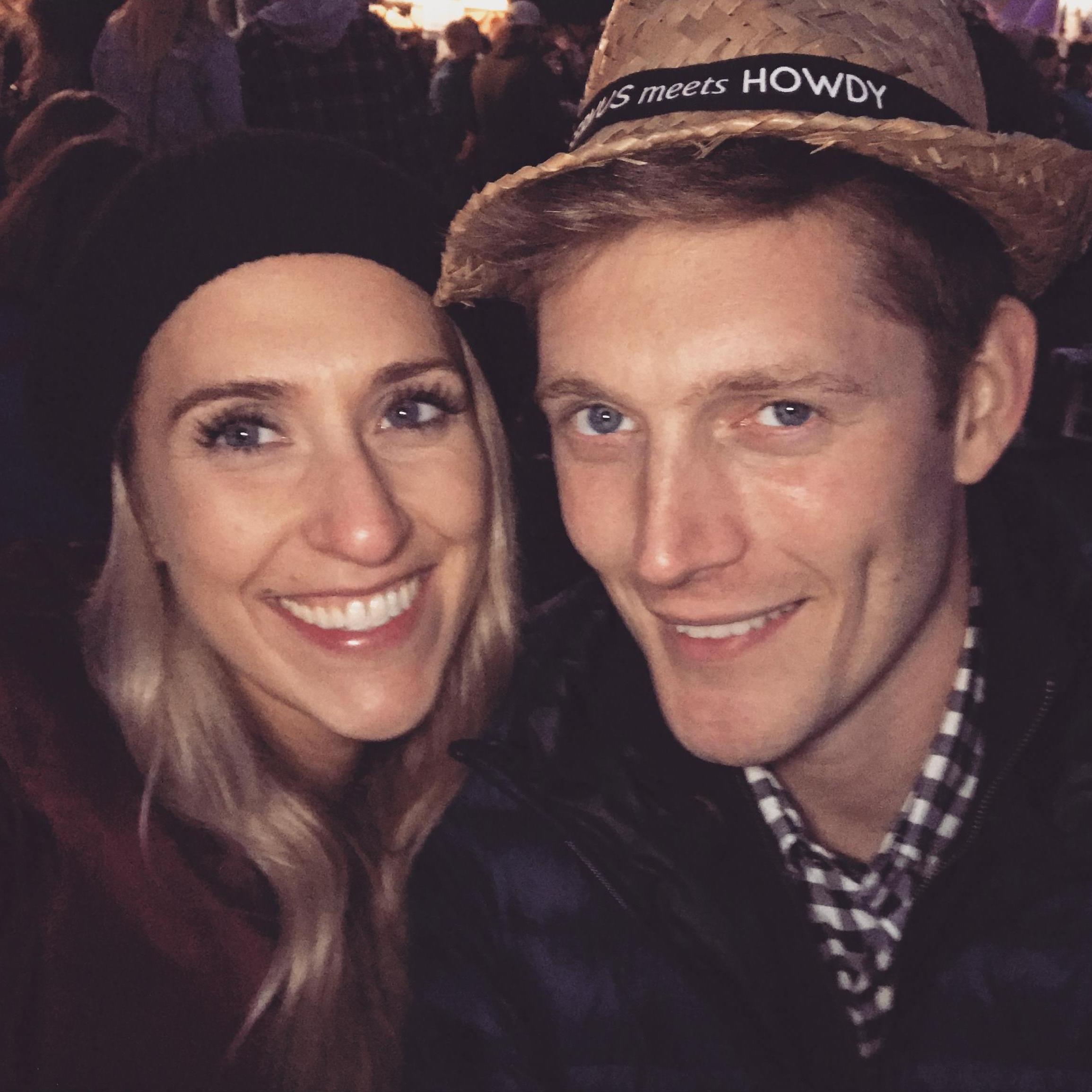 at Oktoberfest where Lauren first met Joe's sisters