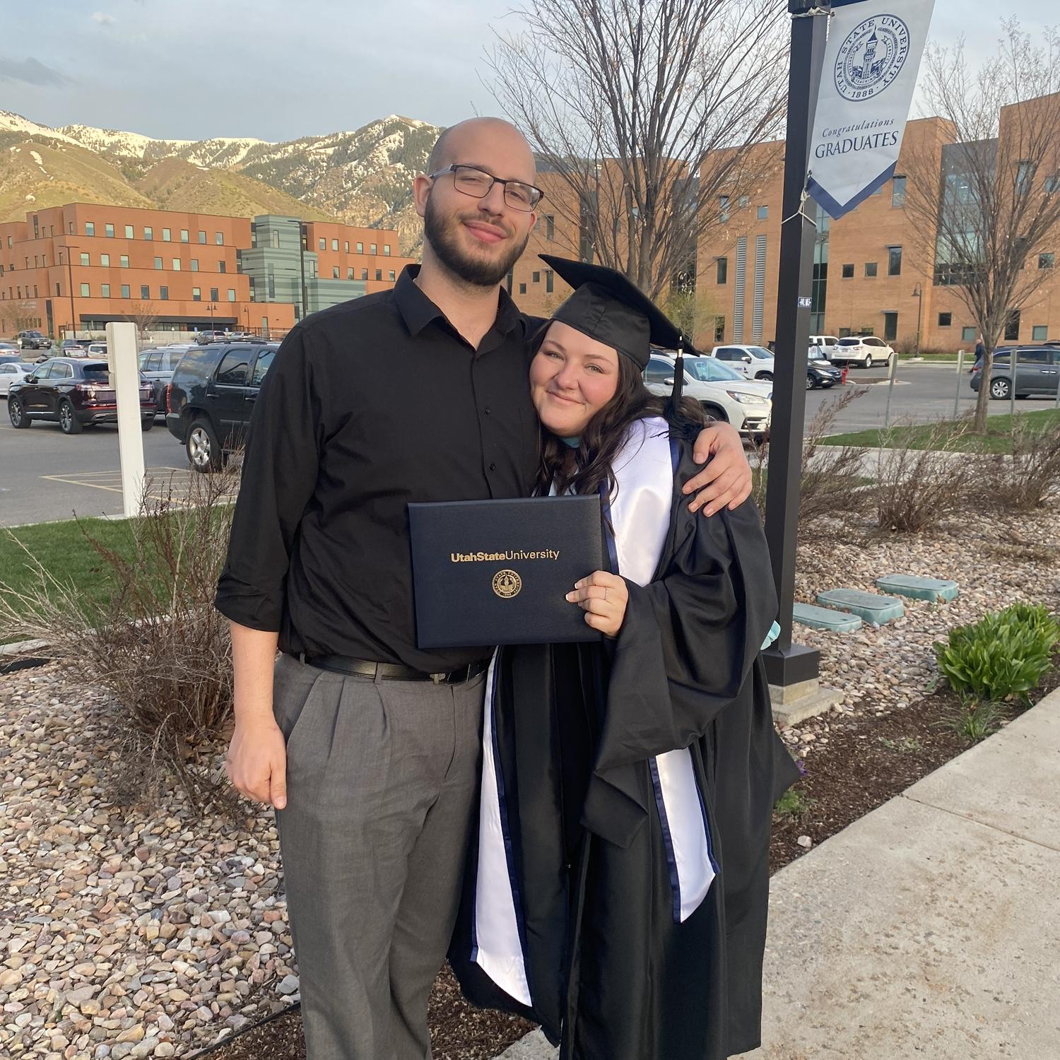 Nick took his first ever plane ride to Utah to watch Madison graduate with a Master’s degree & threw her a very sweet surprise party to celebrate.