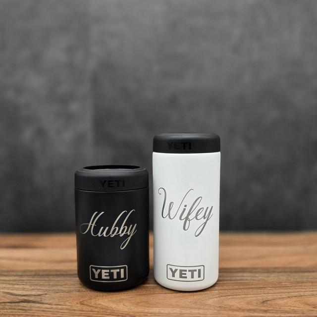Personalize Engraved YETI Can Colster - Metal Can Holder - Groomsman Gift, Best Man, Wedding Party - 12oz, 12oz slim, 16oz Yeti Can Cooler