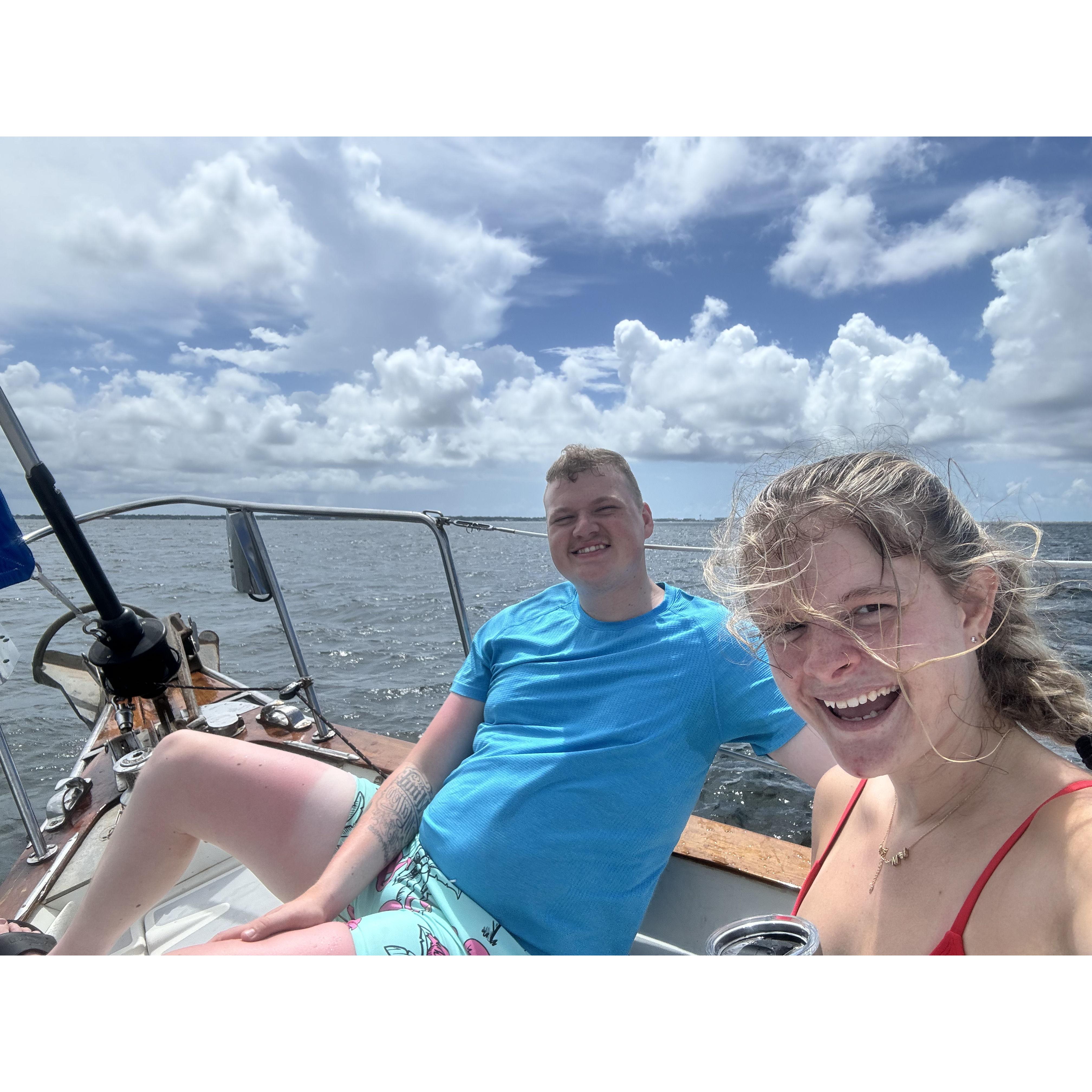 sailing on Blue Moon