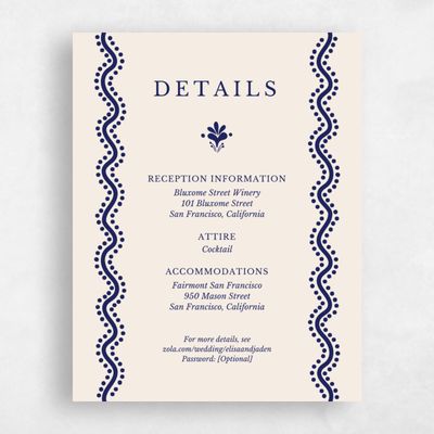 Blue Floral Wedding Enclosure - Cabrillo