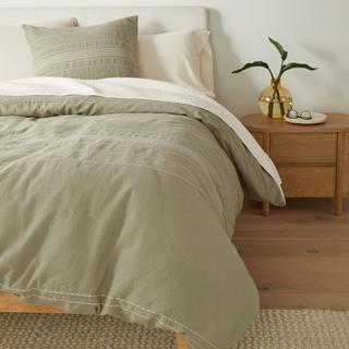 Rippled Stripe Organic Duvet Cover