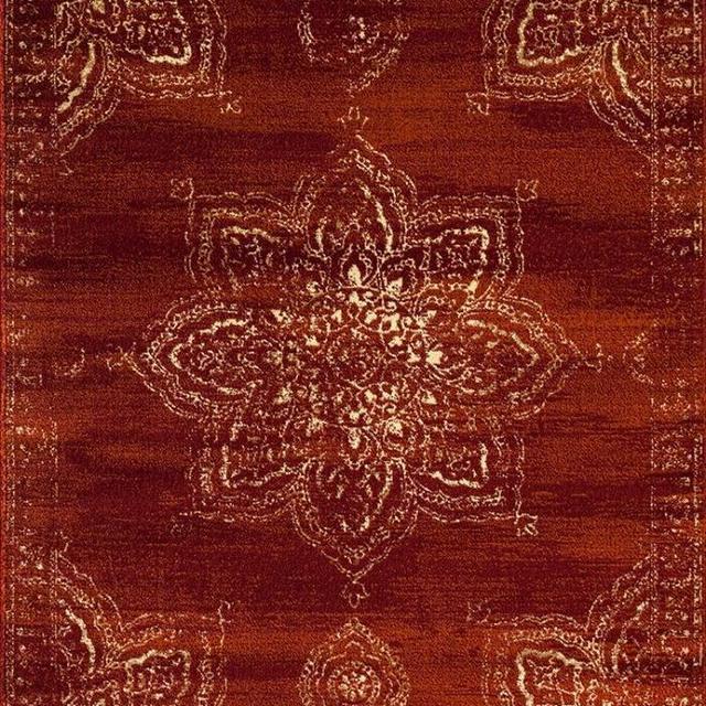 5934 Distressed Burgundy Rust 8 x 10 Area Rug Carpet Large New