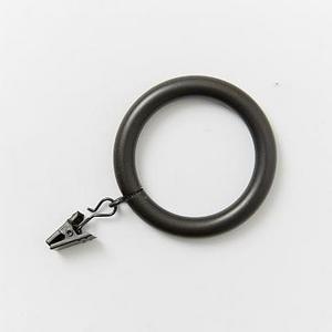 Oversized Metal Curtain Ring With Clip, Set of 7, Gunmetal
