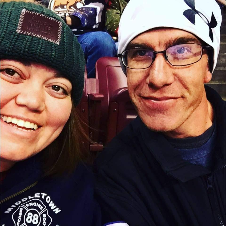 first hockey game.
