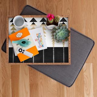 Triangles In Gold Rectangular Tray
