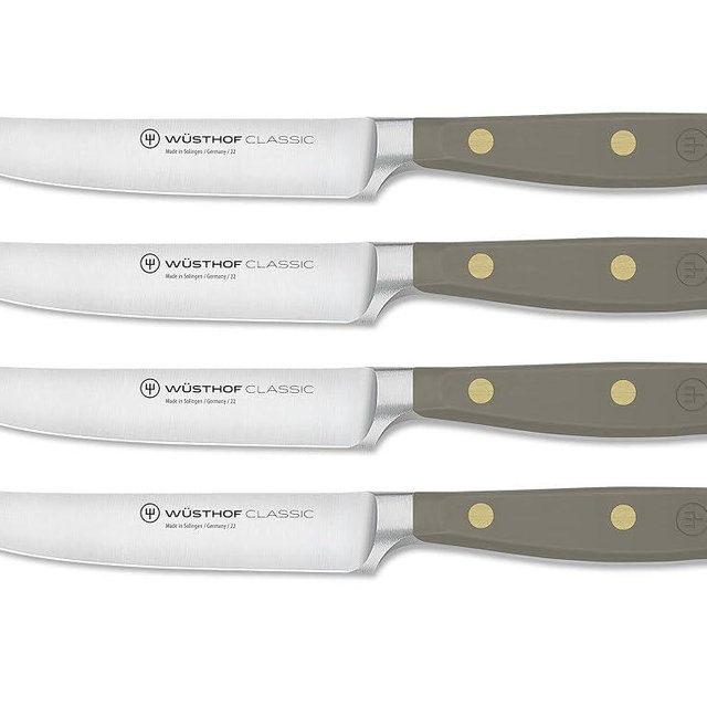 WÜSTHOF Classic Velvet Oyster 4 Piece Steak Knife Set