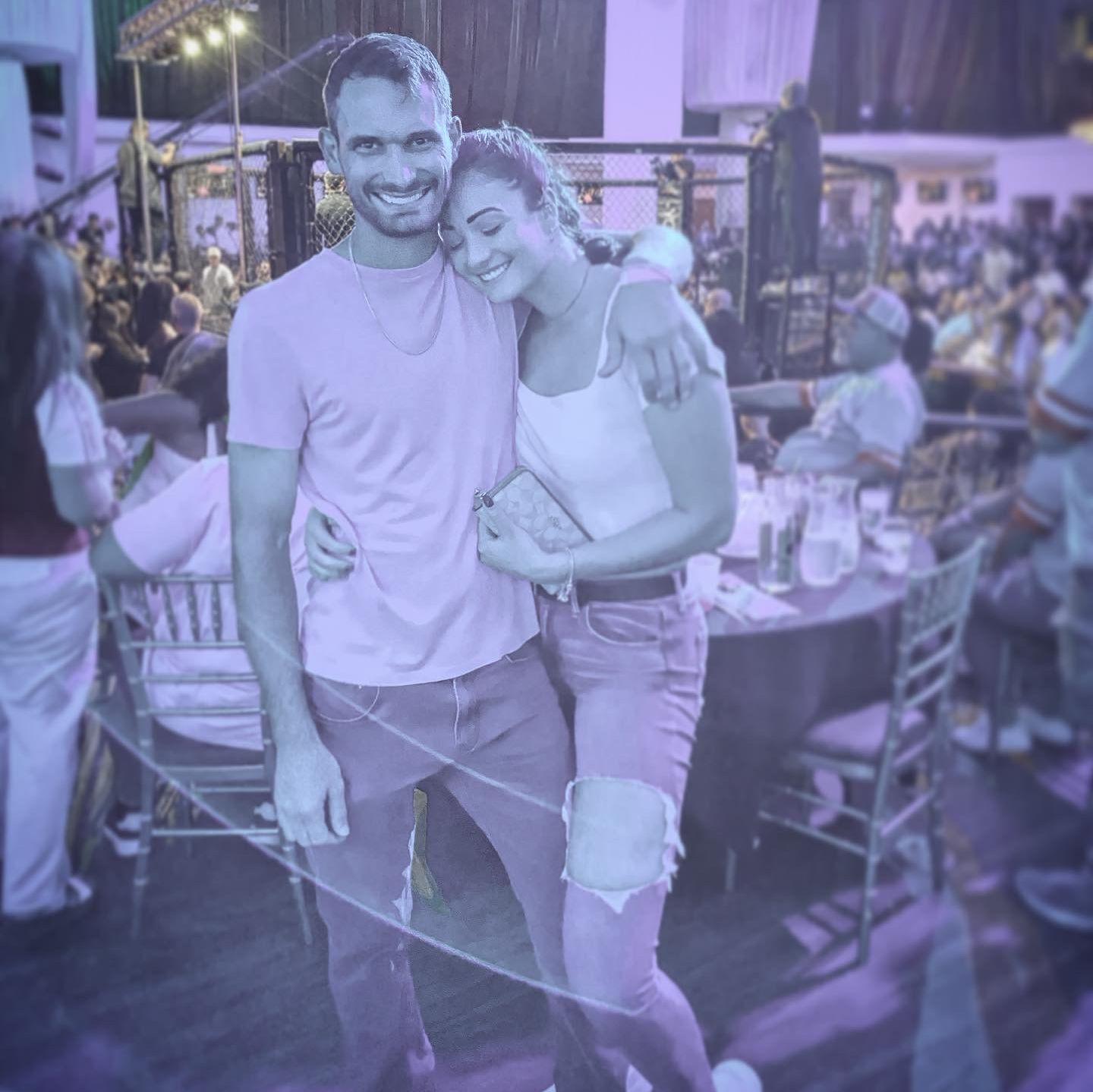 We were at a UFC  fight when our first picture was ever taken together!