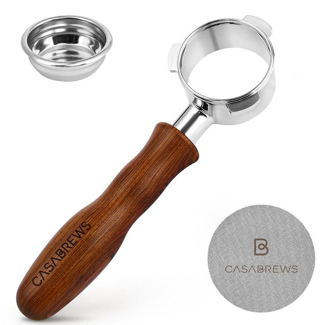 CASABREWS 51mm Bottomless Portafilter with Filter Basket and Puck Screen, 3 Ears Espresso Portafilter Fits CASABREWS CM5418, 3700Essential, 3700Gense, 3700Pro