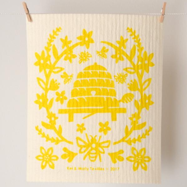 Sponge Cloth PAIR: Bees