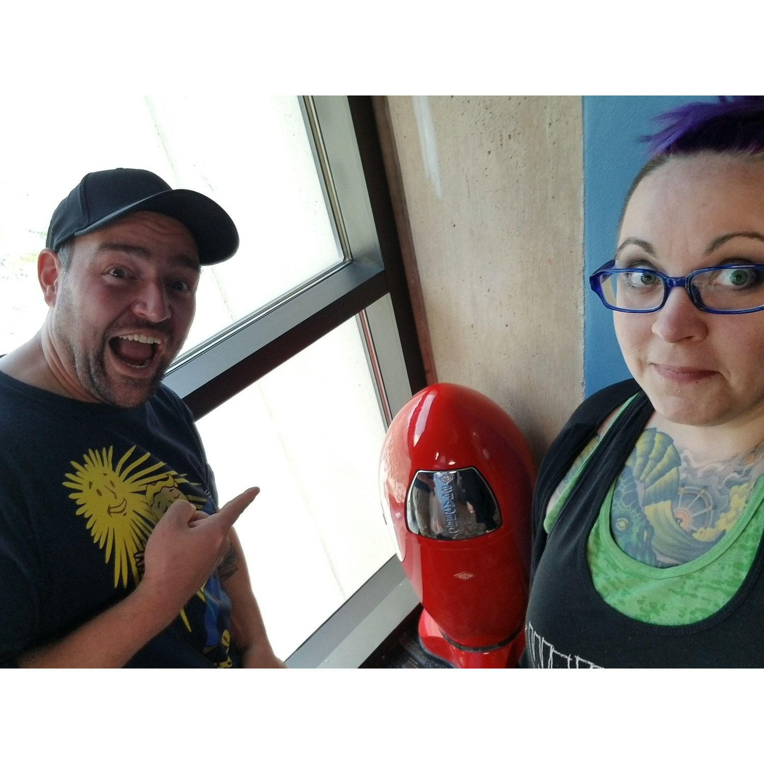 Exaggerated excitement to find a Wesco Spaceboy trashcan in real life!