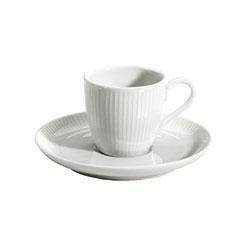 Pillivuyt Plisse Espresso Cup & Saucer (set of 4)