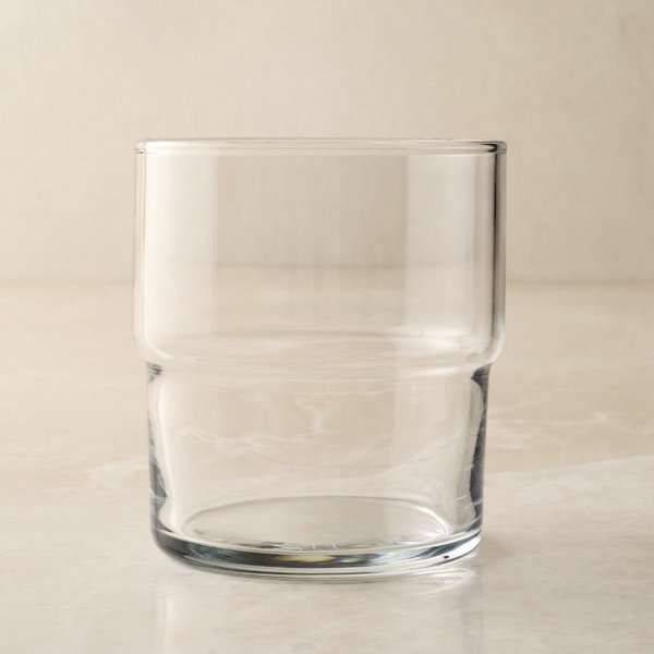 Essential Stacking Drinking Glass Collection - Short, Clear, Set of 8