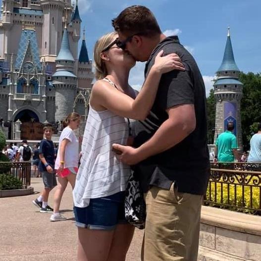 Kevin proposed to me in front of Cinderella's Castle at Disney World.