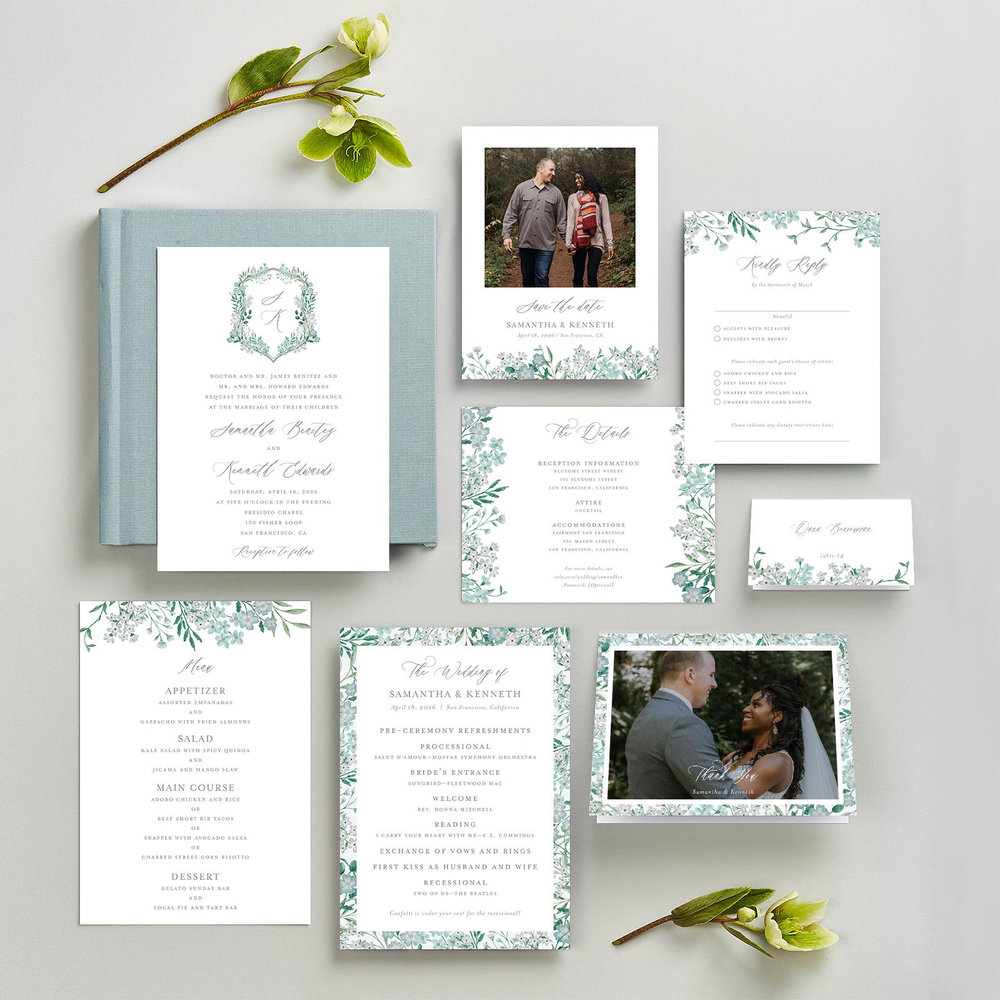 Lombardy | Deep Sage | Zola Wedding Place Cards
