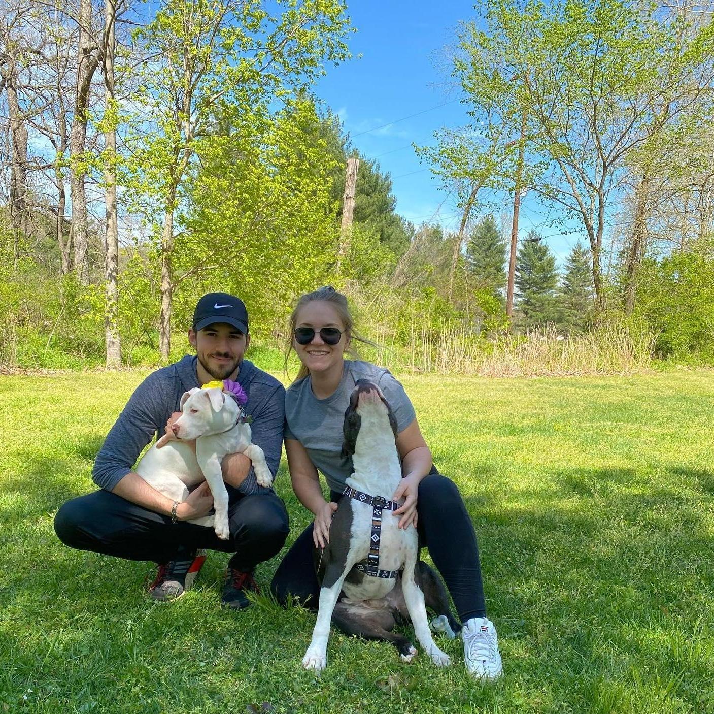 Our first family photo! Featuring Cash and baby Loretta!