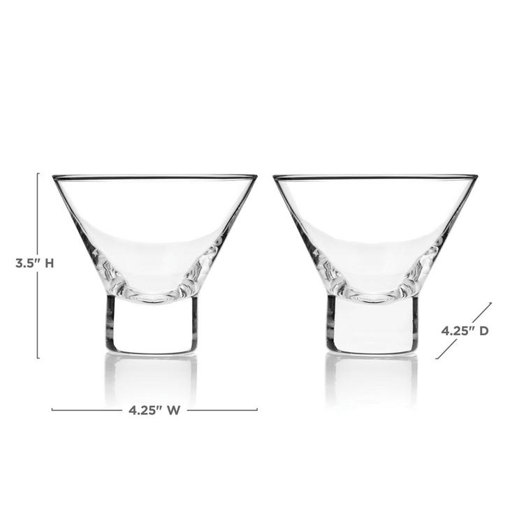 Viski Meridian Martini Glasses (Set of 2) by Viski -( 4 sets per case)