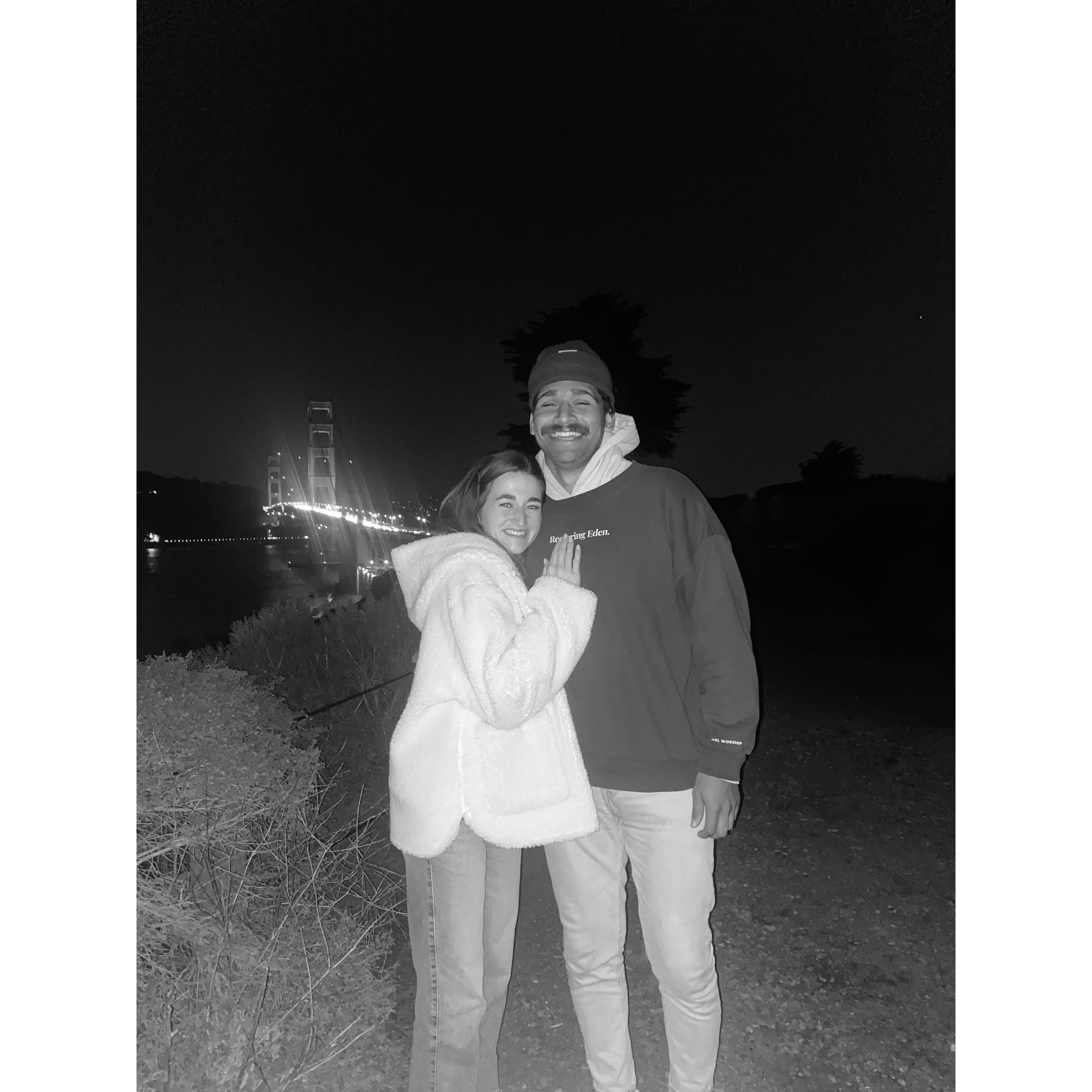November 2021: Our first time at the Golden Gate Bridge! We flew to Northern California to partner with some friends in YWAM. Such a fun start to engagement! (San Fransisco, California)