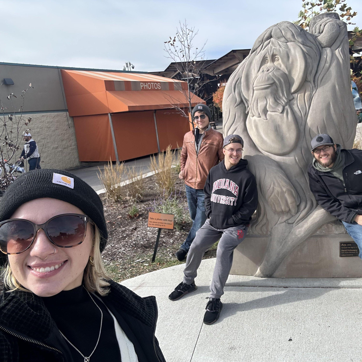 Sydney, Athen, AJ, and Ethan at the Indy zoo