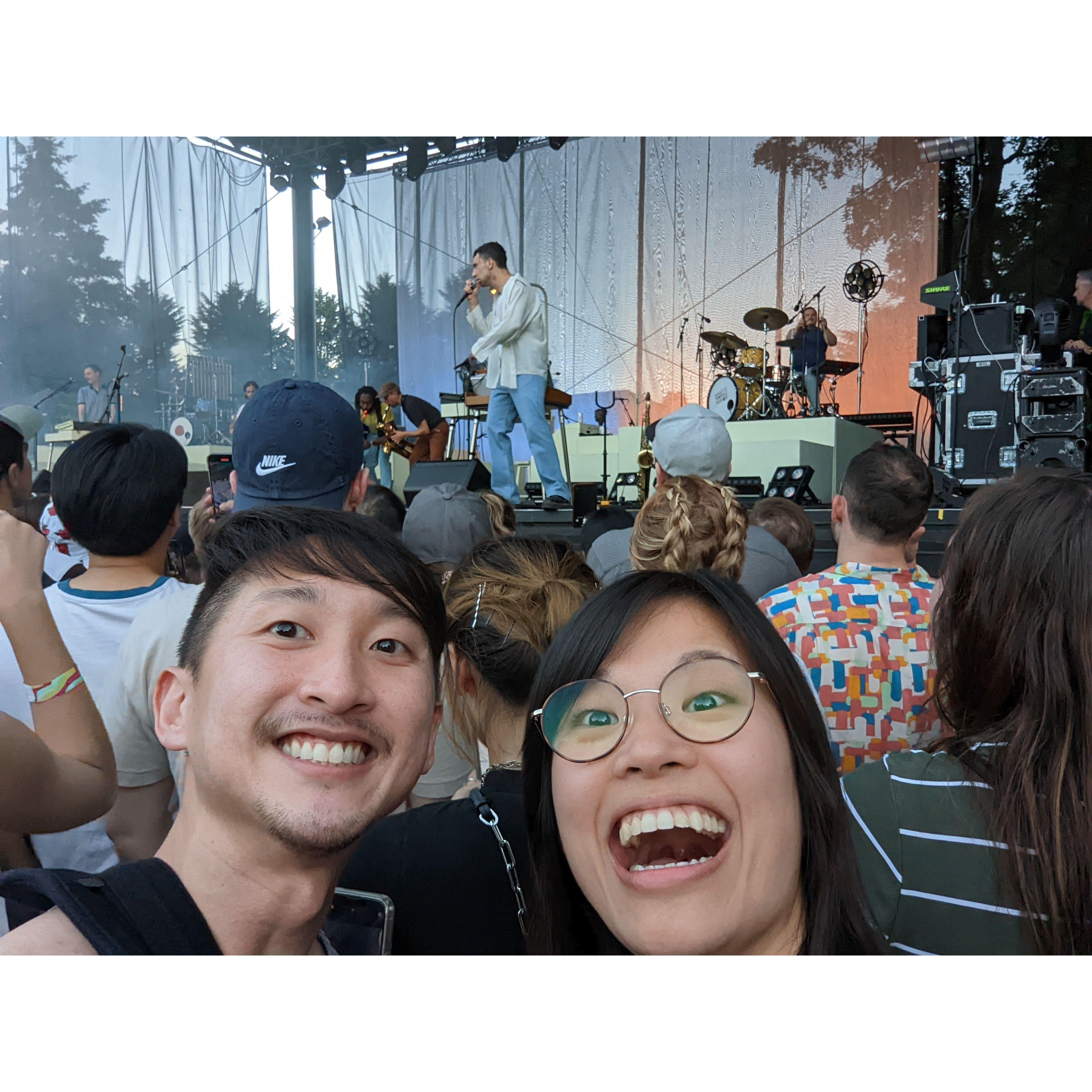 One of the many times we've gone to see Bleachers in concert!
Candice, Candice's husband, and Elliott!