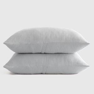 Organic Airy Gauze Sham Set in Mist- Standard Size
