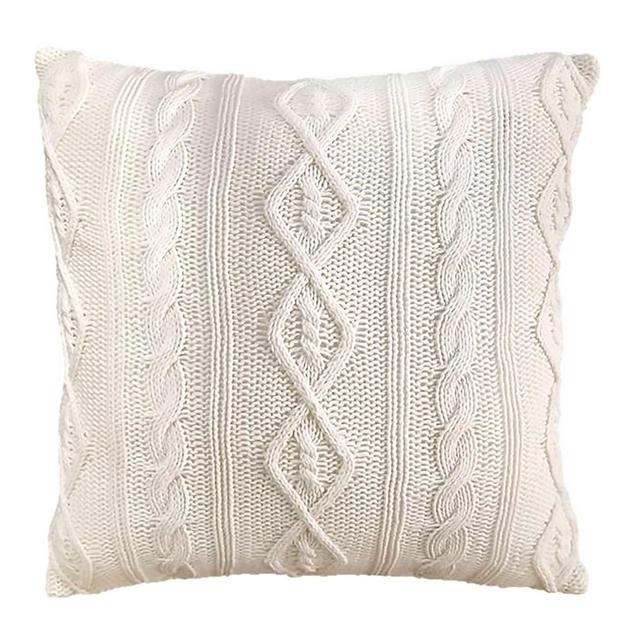 Bee & Willow™ Home Vintage Rose Cable Knit European Pillow Sham in White