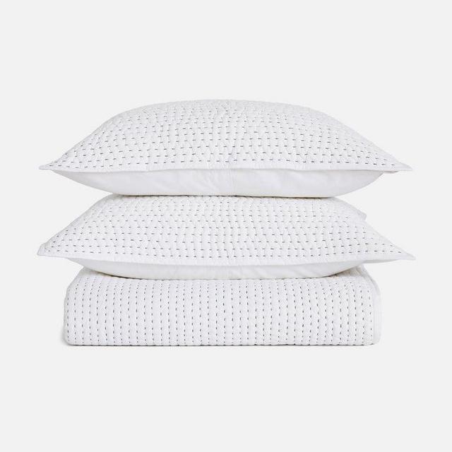 Brooklinen Lightweight Quilt Set in Black Graham
