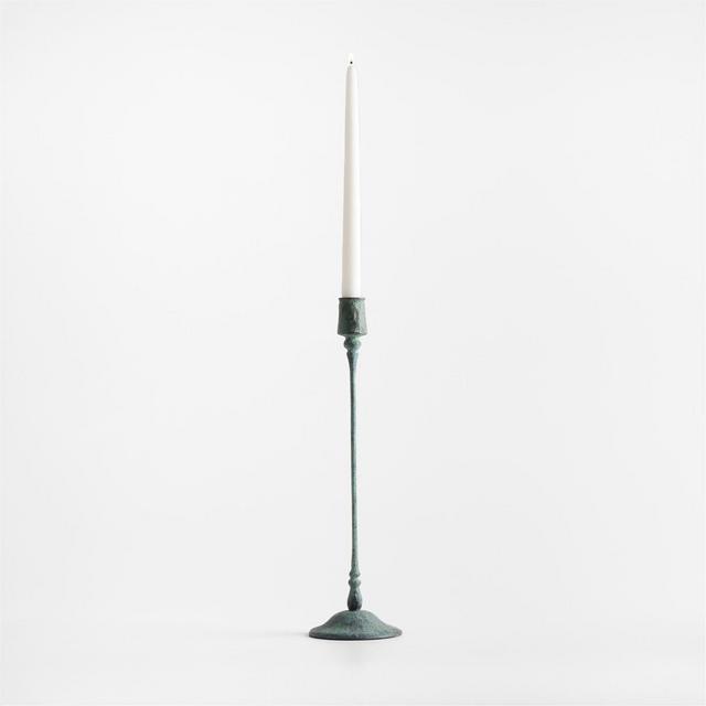 Luce Medium Verdigris Taper Candle Holder 16"