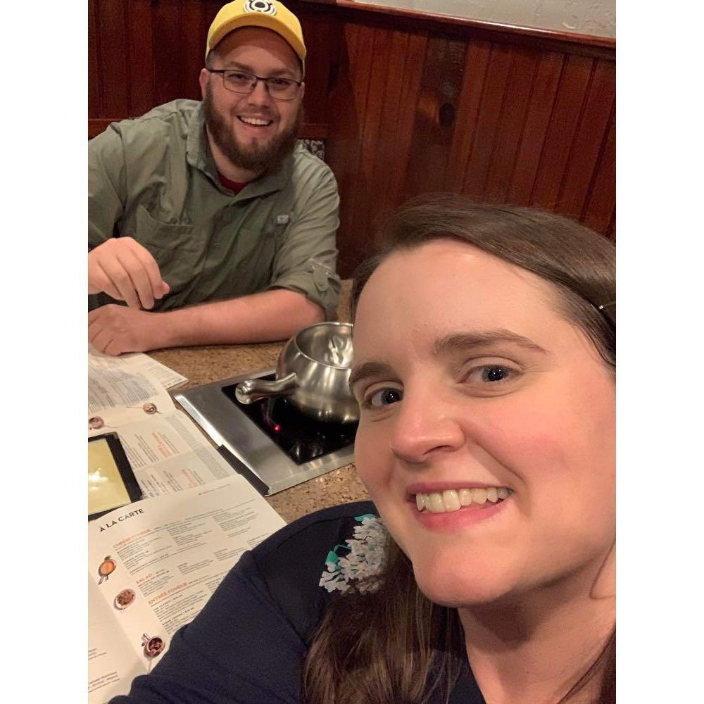 Matt and Heather had a fun night at the Melting Pot restaurant.