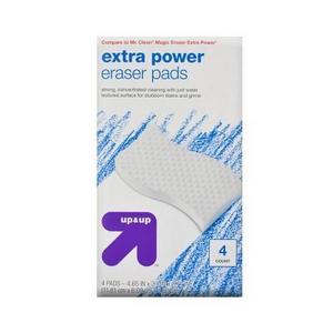 up & up™ - Extra Power Household Surface Eraser Pads- 4pk - Up&Up™ (Compare to Mr. Clean® Magic Eraser Extra Power)