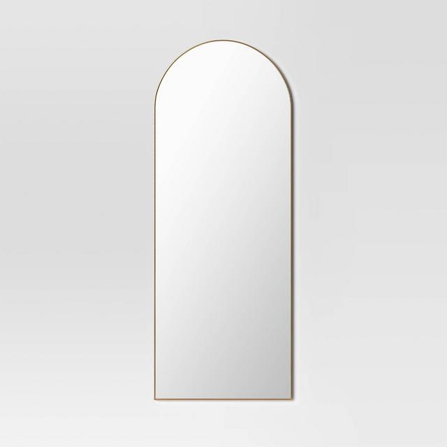 28" x 72" XL Arch Wall Mirror Brass - Threshold™