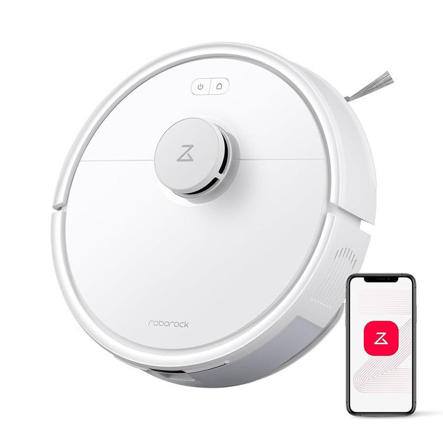 roborock Q7 L5 Robot Vacuum and Mop Combo, 8,000Pa Suction, Upgraded from Q5 Pro, Dual Anti-Tangle System, LiDAR Navigation, No-Go Zones, Self-Charging Robotic Vacuum Cleaner, White