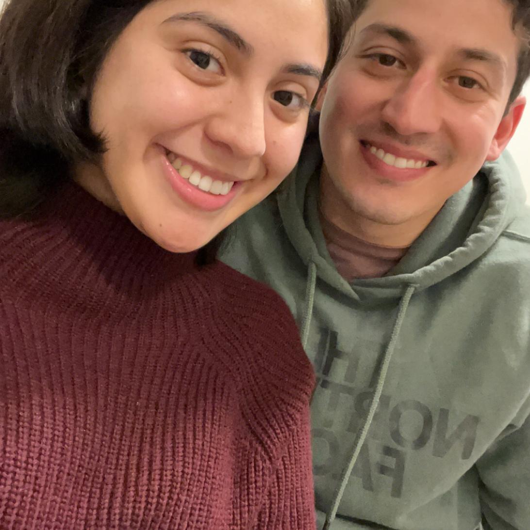 This was our first photo together! After Daniel's mom asked to see a picture of us!