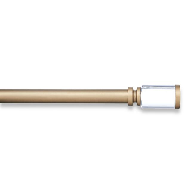 Cambria® Luxe 36 to 72-Inch Steel Cylinder Adjustable Curtain Rod Set in Warm Gold