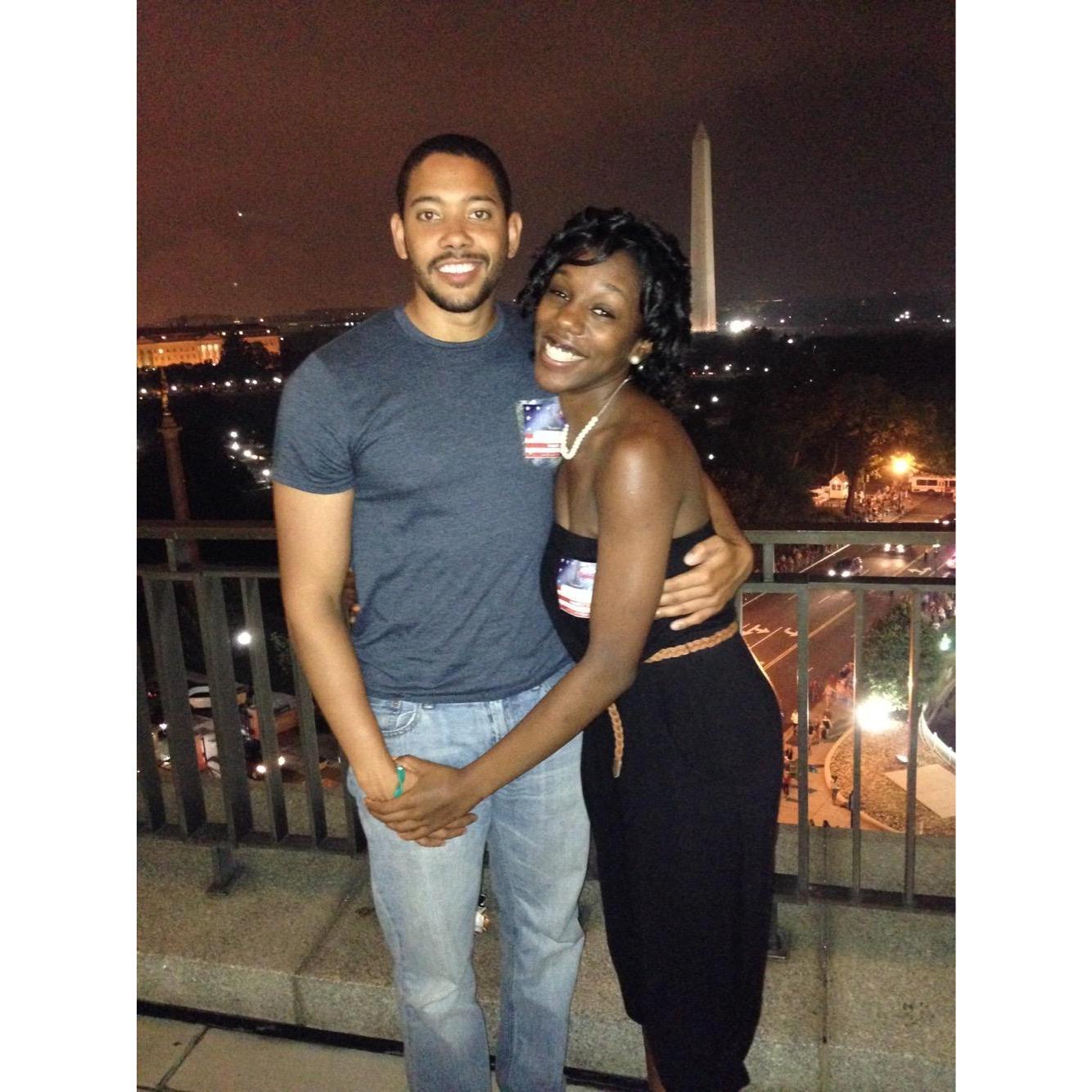 that time on July 4th when we watched fireworks from an "exclusive" roof top in DC.