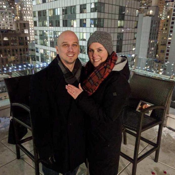 NYC-the night when Jon popped the question!!