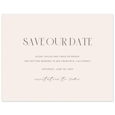Linen, Beige Wedding Digital Save the Date - Roberts Landscape