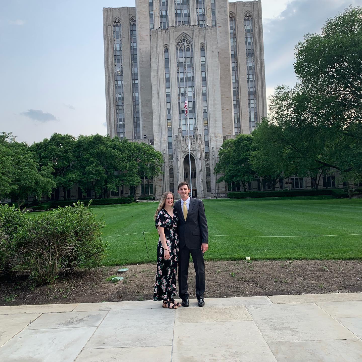 First wedding together at David's Alma Mater, University of Pittsburgh