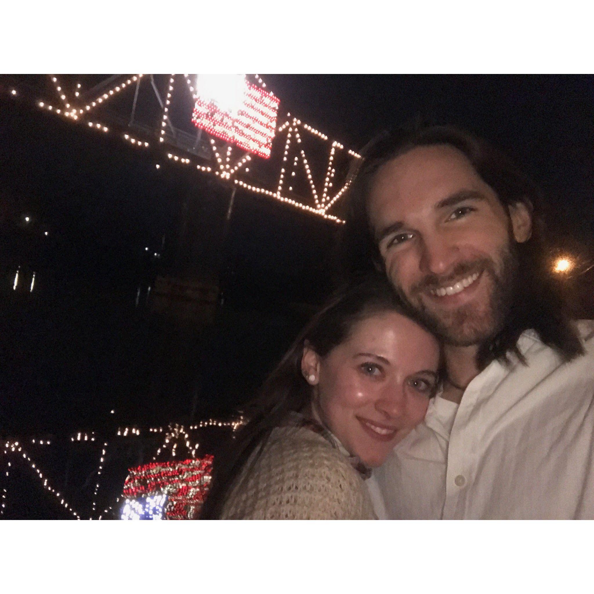 Our first picture together, taken right after we officially became a couple.