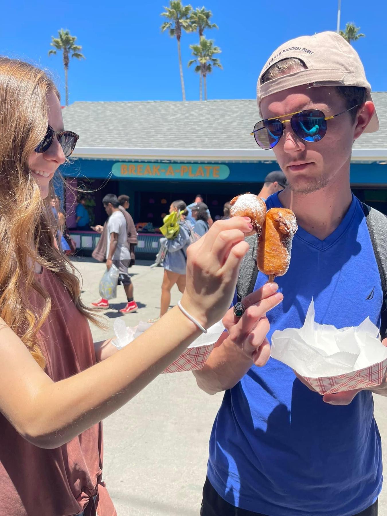 Fried twinkies on the Santa Cruz pier!