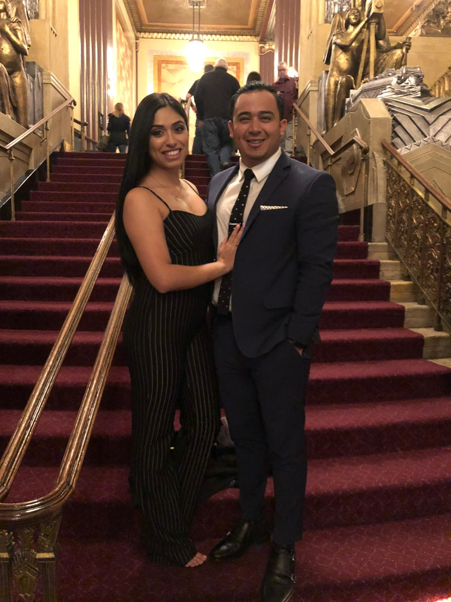 Our first Valentine’s Day together, we went to see the Aladdin Musical!