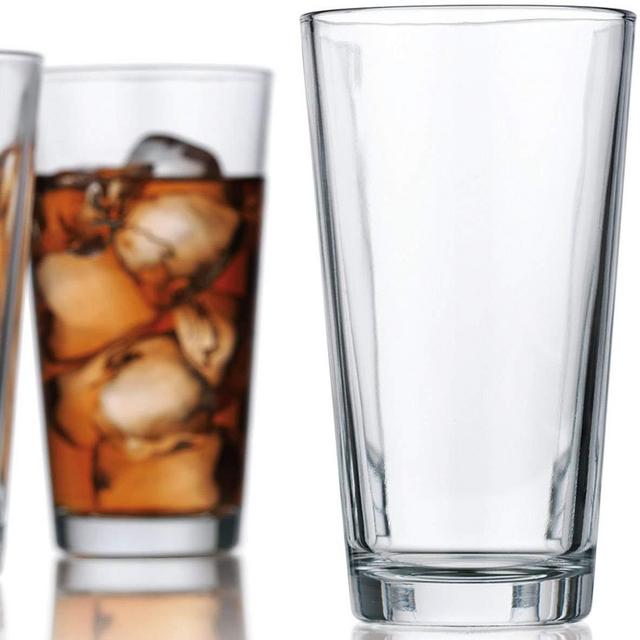 Attractive Highball Glasses Clear Heavy Base Tall Bar Glass - Set Of 10 Drinking Glasses for Water, Juice, Beer, Wine, and Cocktails 16 Ounces