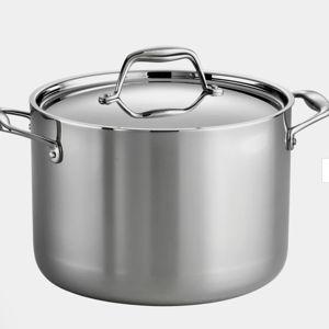 Signature 8 Quart Tri-Ply Clad Stainless Steel Covered Stock Pot
